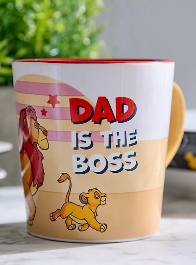 Disney The Lion King Simba & Mufasa Dad Is The Boss Mug