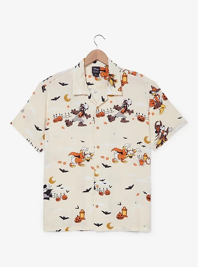 Disney Mickey and Friends Halloween Costumes Allover Print Woven Button-Up - BoxLunch Exclusive
