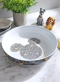 Disney Mickey Mouse Heart Silhouettes Dinner Bowl