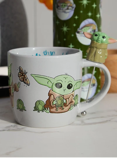 Star Wars The Mandalorian Grogu Mug with Figural Stirrer