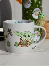 Star Wars The Mandalorian Grogu Mug with Figural Stirrer