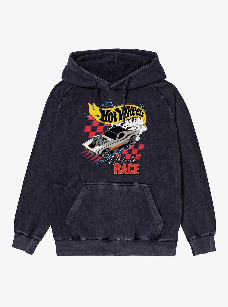 Hot Wheels Made To Race Lightning Mineral Wash Hoodie
