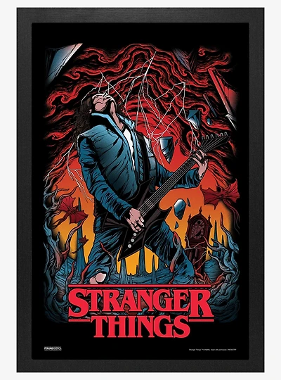 Stranger Things Eddie With Guitar 11x17" Framed Poster