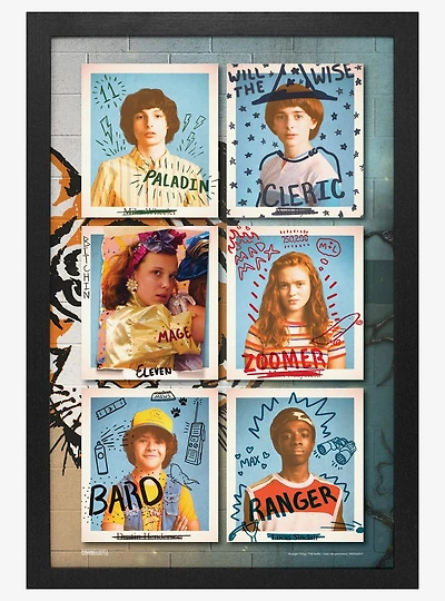 Stranger Things Yearbook Photos 11x17" Framed Poster