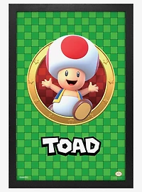 Super Mario 3D Port Toad 11x17" Framed Poster