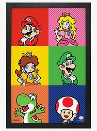 Super Mario Pop Art Friends 11x17" Framed Poster