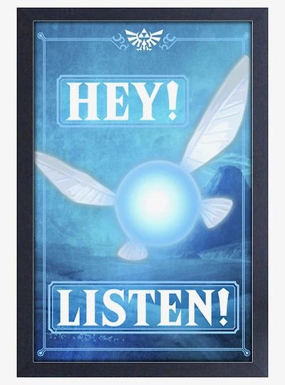 The Legend of Zelda Navi Hey Listen 11x17" Framed Poster