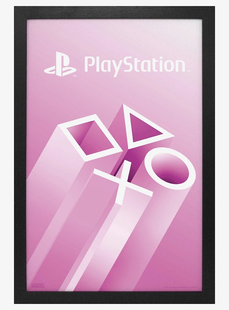 PlayStation Edge of Space Pink 11x17" Framed Poster