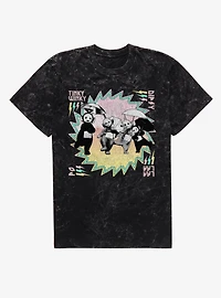 Teletubbies Group Umbrella Spin Mineral Wash T-Shirt