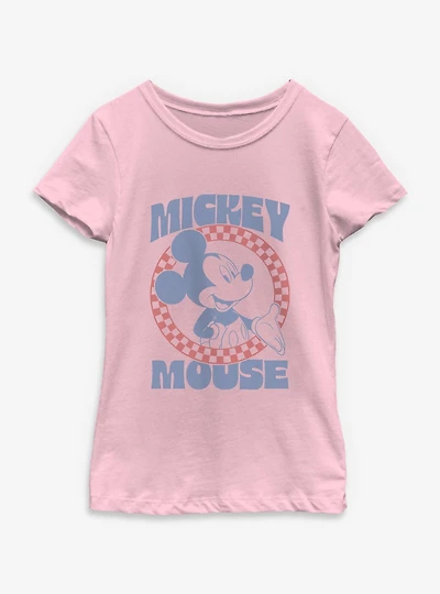 Disney Mickey Mouse Checkered Set Youth Girls T-Shirt