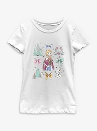 Disney Frozen Anna Bow Youth Girls T-Shirt