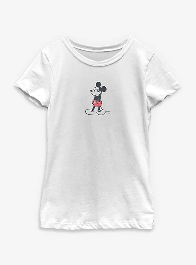 Disney Mickey Mouse Serious Look Youth Girls T-Shirt