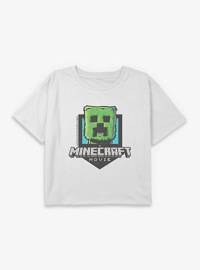 Minecraft Movie Zombie Character Youth Girls Boxy Crop T-Shirt
