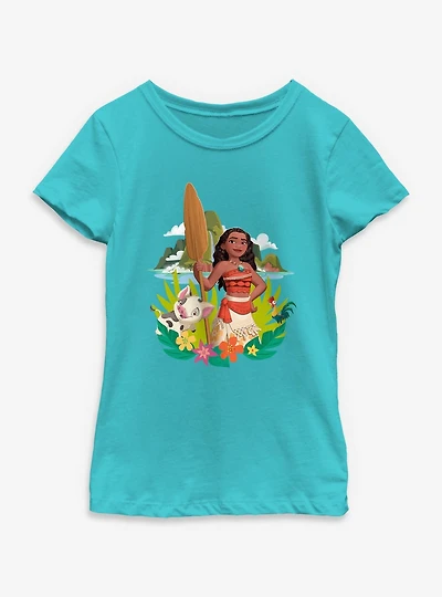 Disney Moana And Pua FriendsYouth Girls T-Shirt