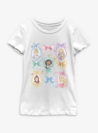 Disney Princesses Multi Bow Youth Girls T-Shirt