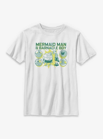 Spongebob Squarepants Mermaid Man & Barnacle Boy Youth T-Shirt
