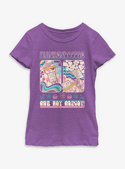 Spongebob Squarepants Frankendoodle Youth Girls T-Shirt