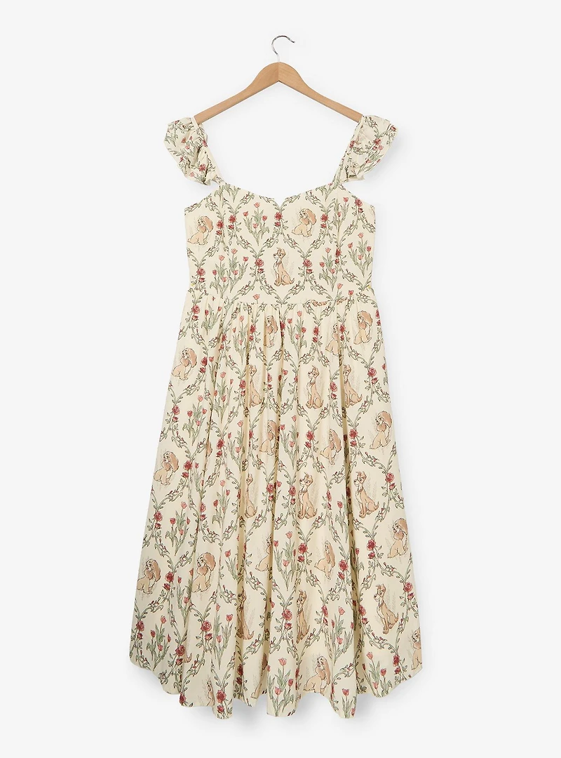 Disney Lady & The Tramp Floral Ruffle Tank Plus Dress - BoxLunch Exclusive