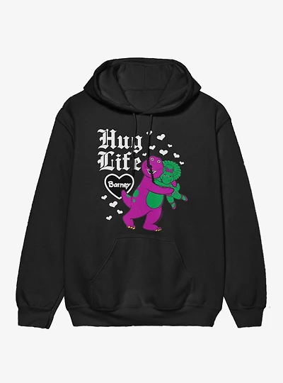 Barney Hug Life And Hearts Hoodie