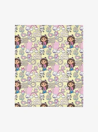 Gabby's Dollhouse It's Meow Time 50x60" Silk Touch Throw Blanket