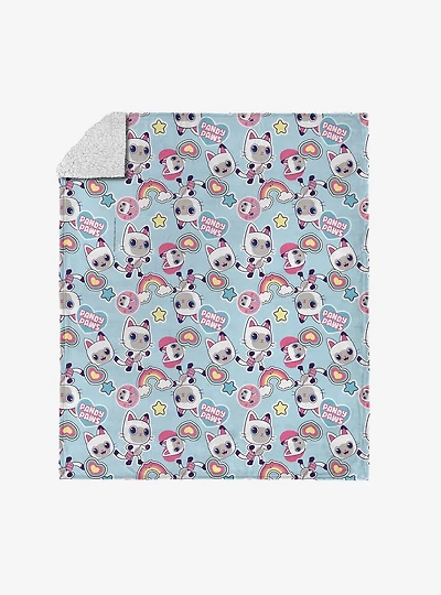 Gabby's Dollhouse Pandy Paws Silk Touch Sherpa Throw Blanket