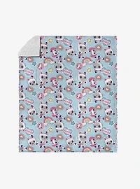 Gabby's Dollhouse Pandy Paws Silk Touch Sherpa Throw Blanket