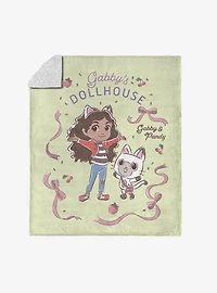 Gabby's Dollhouse Gabby and Pandy Silk Touch Sherpa Throw Blanket