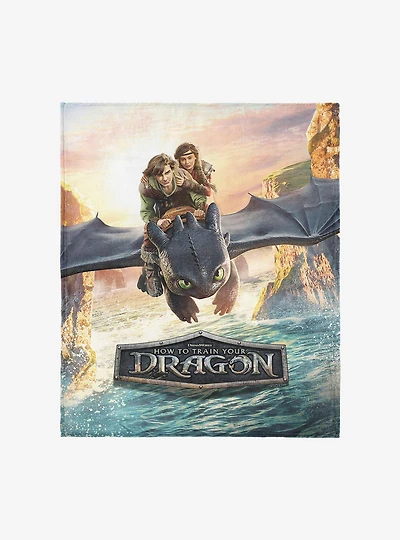 How to Train Your Dragon: Live Action Flight Above the Sea 40x50" Silk Touch Throw Blanket