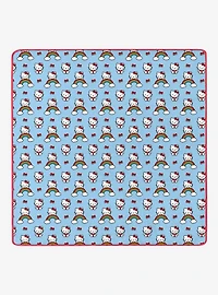 Hello Kitty Clouds and Bows 90x90" Cloud Throw Blanket