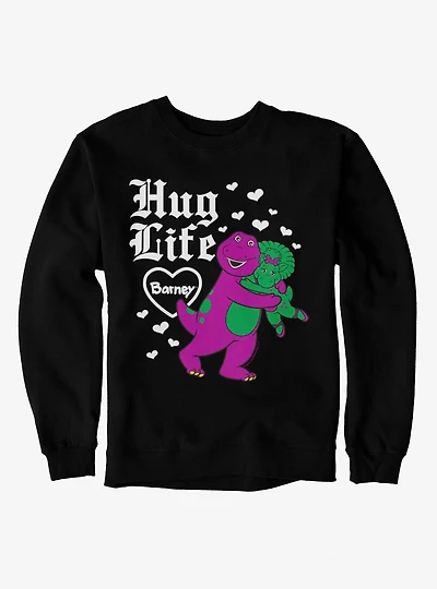 Barney Hug Life And Hearts Sweatshirt