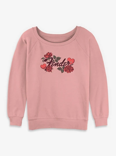 Fender Valentines Logo Womens Slouchy Sweatshirt