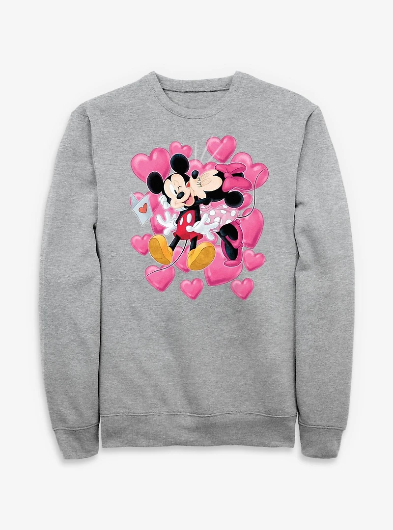 Disney Mickey Mouse & Minnie Valentine Hearts Sweatshirt