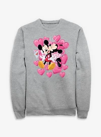 Disney Mickey Mouse & Minnie Valentine Hearts Sweatshirt