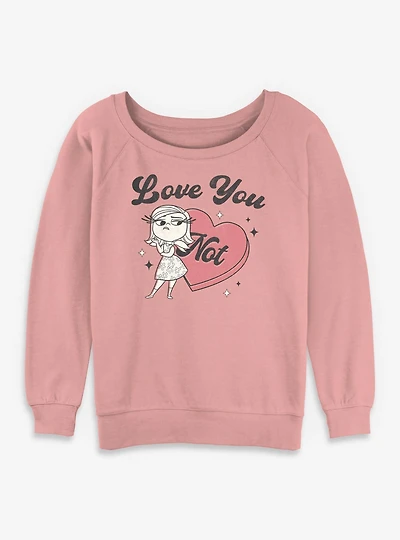 Disney Pixar Inside Out Love You Not Womens Slouchy Sweatshirt