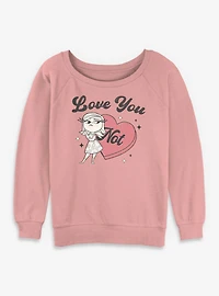 Disney Pixar Inside Out Love You Not Womens Slouchy Sweatshirt