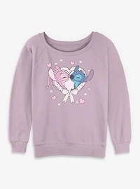 Disney Lilo & Stitch Angel Heart Womens Slouchy Sweatshirt