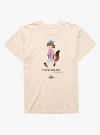 Disney Zootopia 2 Nick Wilde Walk Mineral Wash T-Shirt