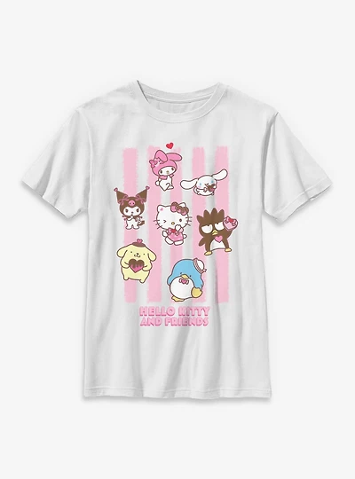 Sanrio Hello Kitty Stripes And Friends Youth T-Shirt