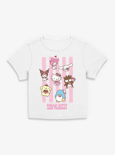 Sanrio Hello Kitty Stripes And Friends Womens Baby T-Shirt