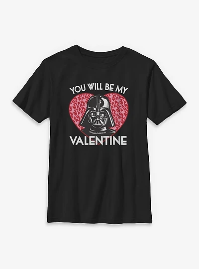 Star Wars Darth Vader You Will Be My Valentine Youth T-Shirt