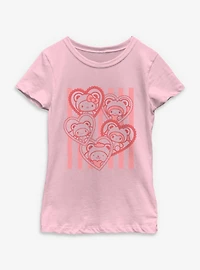 Sanrio Hello Kitty Valentine Hearts Youth Girls T-Shirt