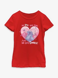 Sesame Street Me Love Cookie Youth Girls T-Shirt
