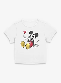 Disney Mickey Mouse Flying Heart Womens Baby T-Shirt