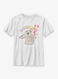 Star Wars The Mandalorian Radiate Love Hearts Youth T-Shirt