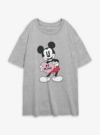 Disney Mickey Mouse Be Mine Womens Oversized T-Shirt