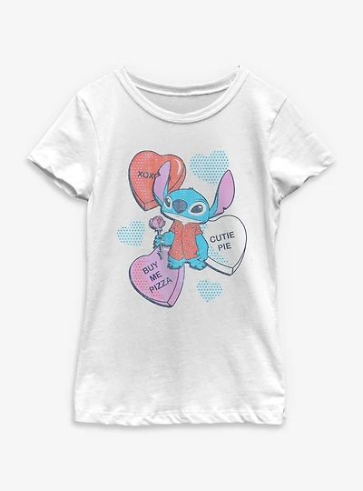 Disney Lilo & Stitch Buy Me Pizza Youth Girls T-Shirt