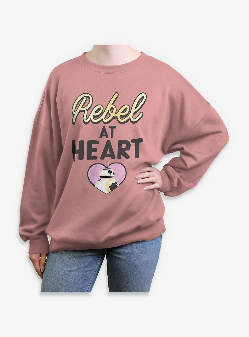 Star Wars: The Force Awakens Rebel At Heart Womens Oversized Sweatshirt