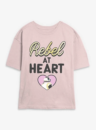 Star Wars: The Force Awakens Rebel At Heart Womens Skimmer T-Shirt