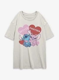 Disney Lilo & Stitch Better Together Womens Oversized T-Shirt