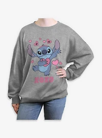 Disney Lilo & Stitch Xoxo Womens Oversized Sweatshirt